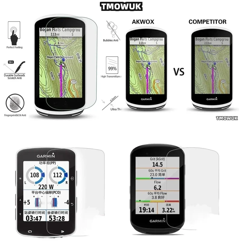 

Для Garmin 1030 Plus 1040 Edge 520 820 530 1040 540 840 130 Explore2 - Защитное стекло с амортизирующим эффектом для велокомпьютеров