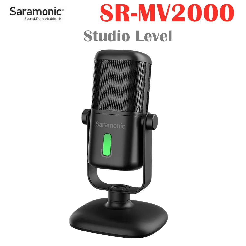 NEW Saramonic SR-MV2000 USB-C Mobile Phone Universal Desk Microphone Mic Recording Real Time Play Back Monitor Type-c