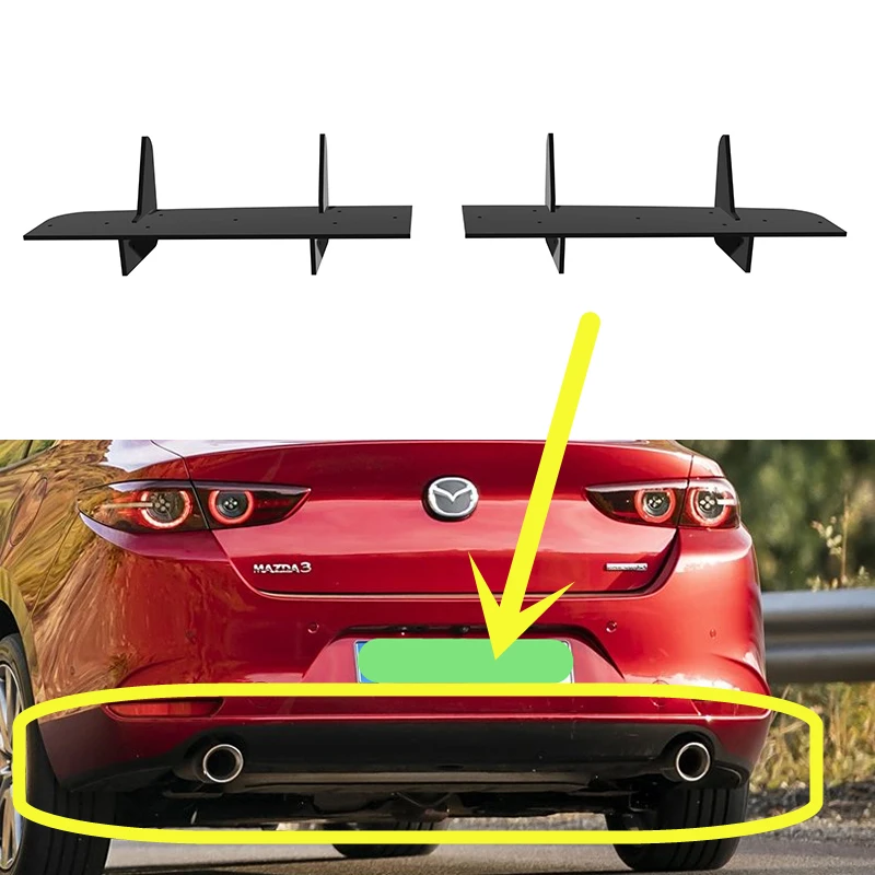 

Fit Mazda 3 Sedan Year Rear Diffuser Bumper Lips Spoiler Splitter Body Kit Accessories
