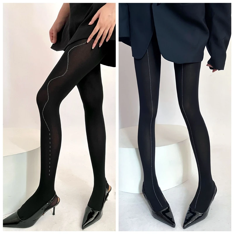 Women Bodycon Bottomed Stockings Fashion High Elastic Pantyhose Office Ladies Working Slim Elegant Spring Autumn Tights Woman