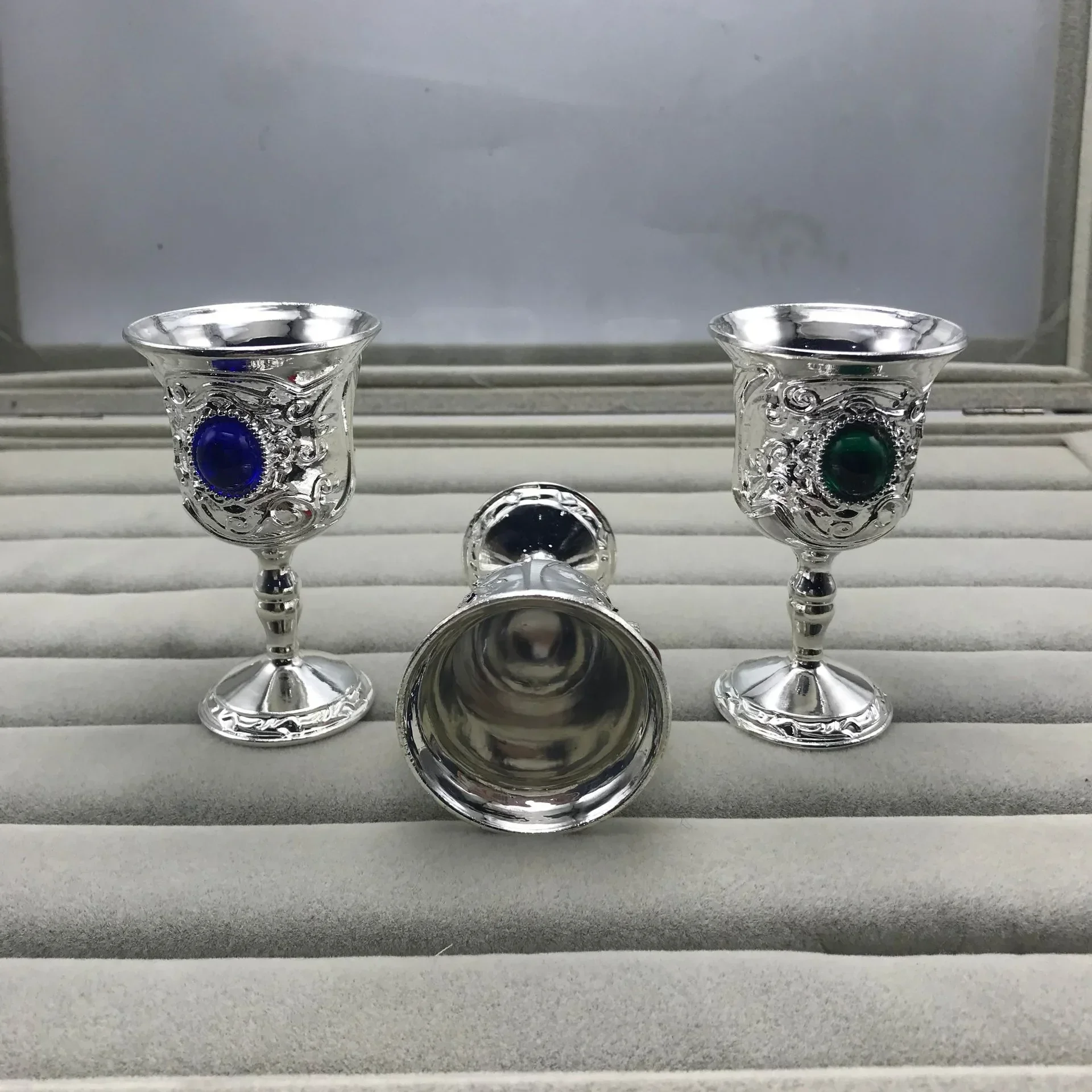 Wine Glass for Consecrate Wine Goblet Propitiate Water Cup White Brass Copper Essential Buddhist Articles for Magic Buddha Altar