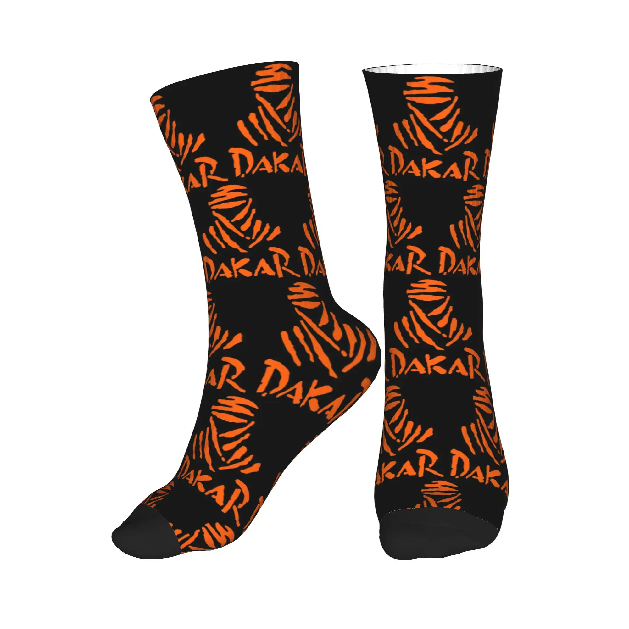 

All Seasons Dakar Rally Motorcycle Sport Middle Tube Socks Sweat Absorbing Crew Socks Funny Stockings for Men Women