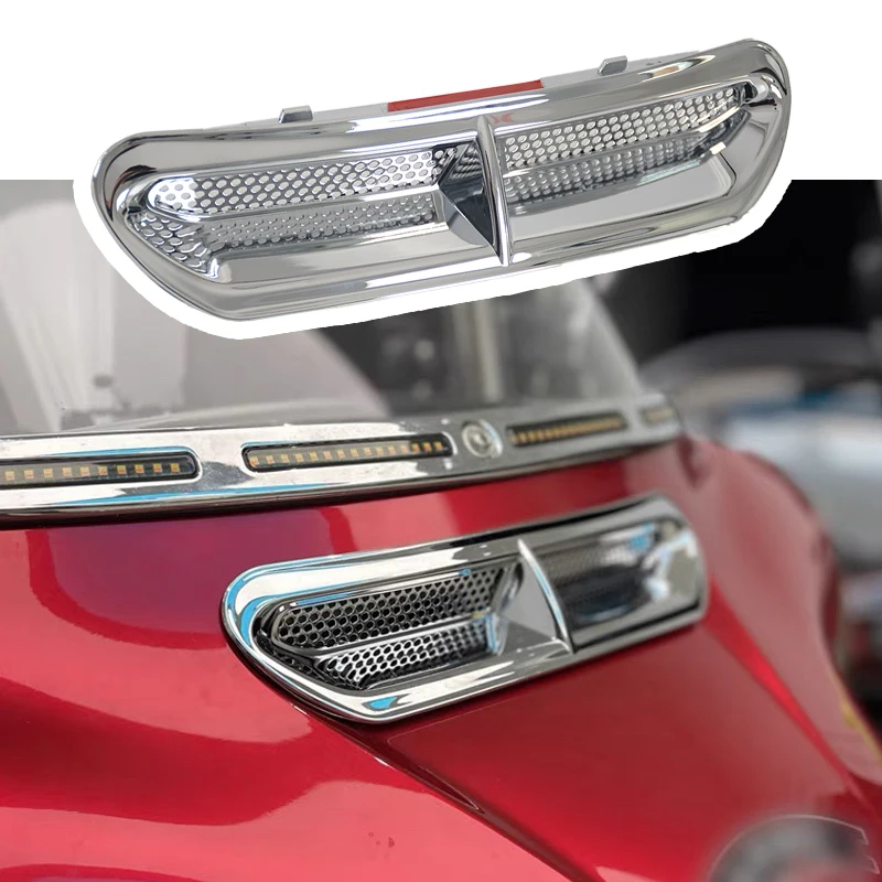 Motorcycle Accessories Black Headlight Fairing Vent Trim for Street Glide Ultra Limited 2014-2023