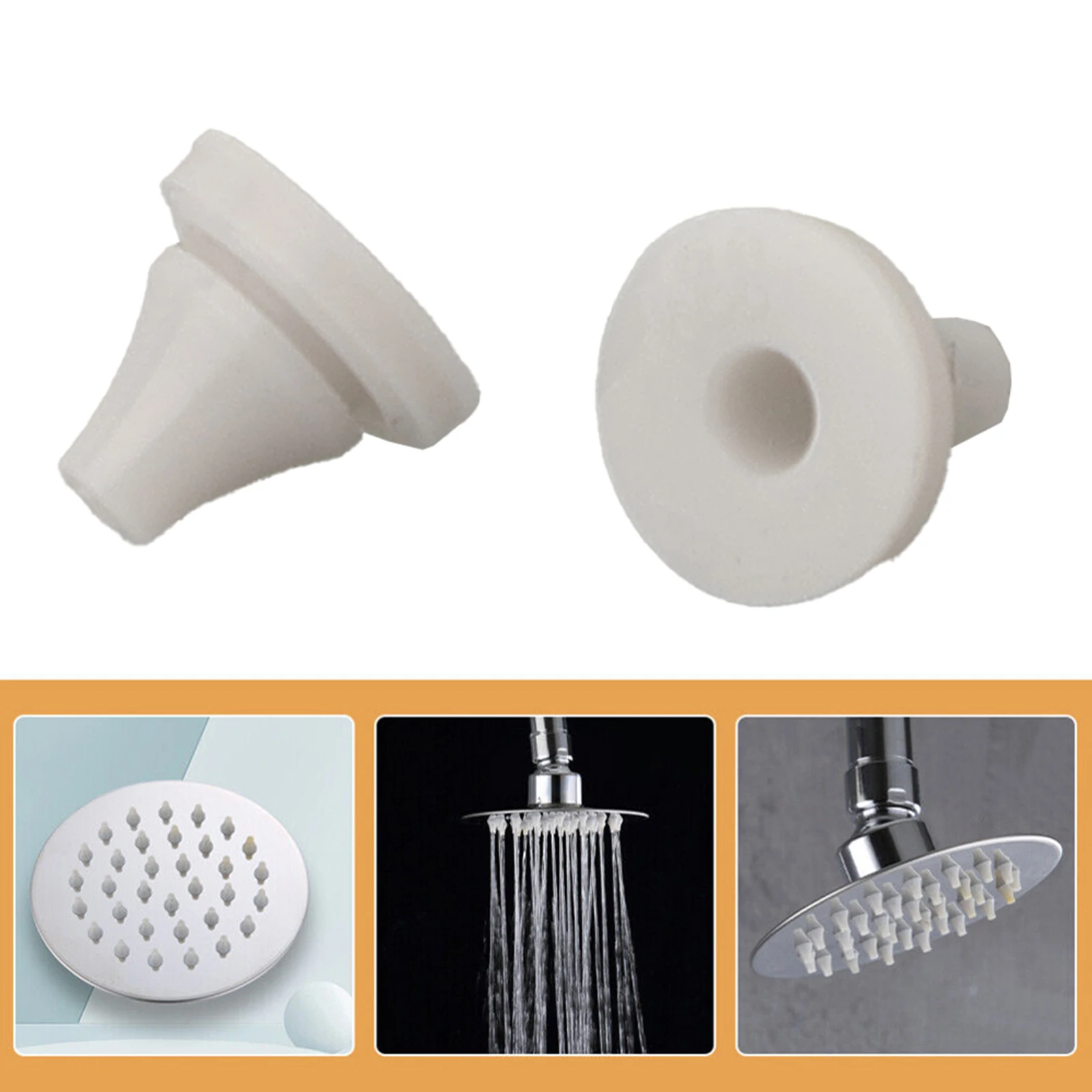 50pcs Shower Head Nozzles Replacement Spray Water Outlet Silicone Nozzles Holes For 4mm Opening Size Fits Most Shower Head Types