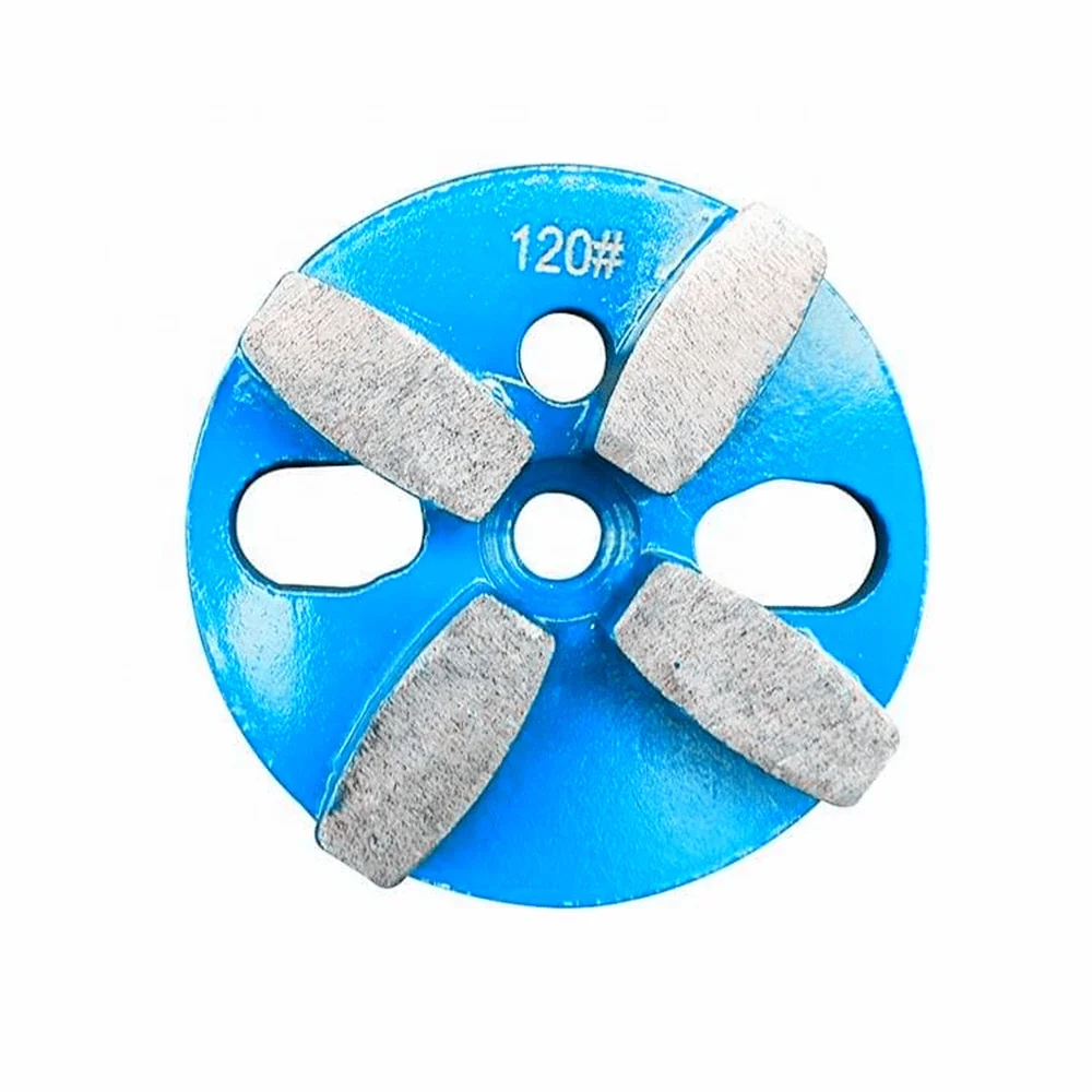 Fori magnetici Piastra abrasiva diamantata da 4 pollici con segmenti a tamburo per lucidatura di pavimenti in cemento - 12 pezzi"
