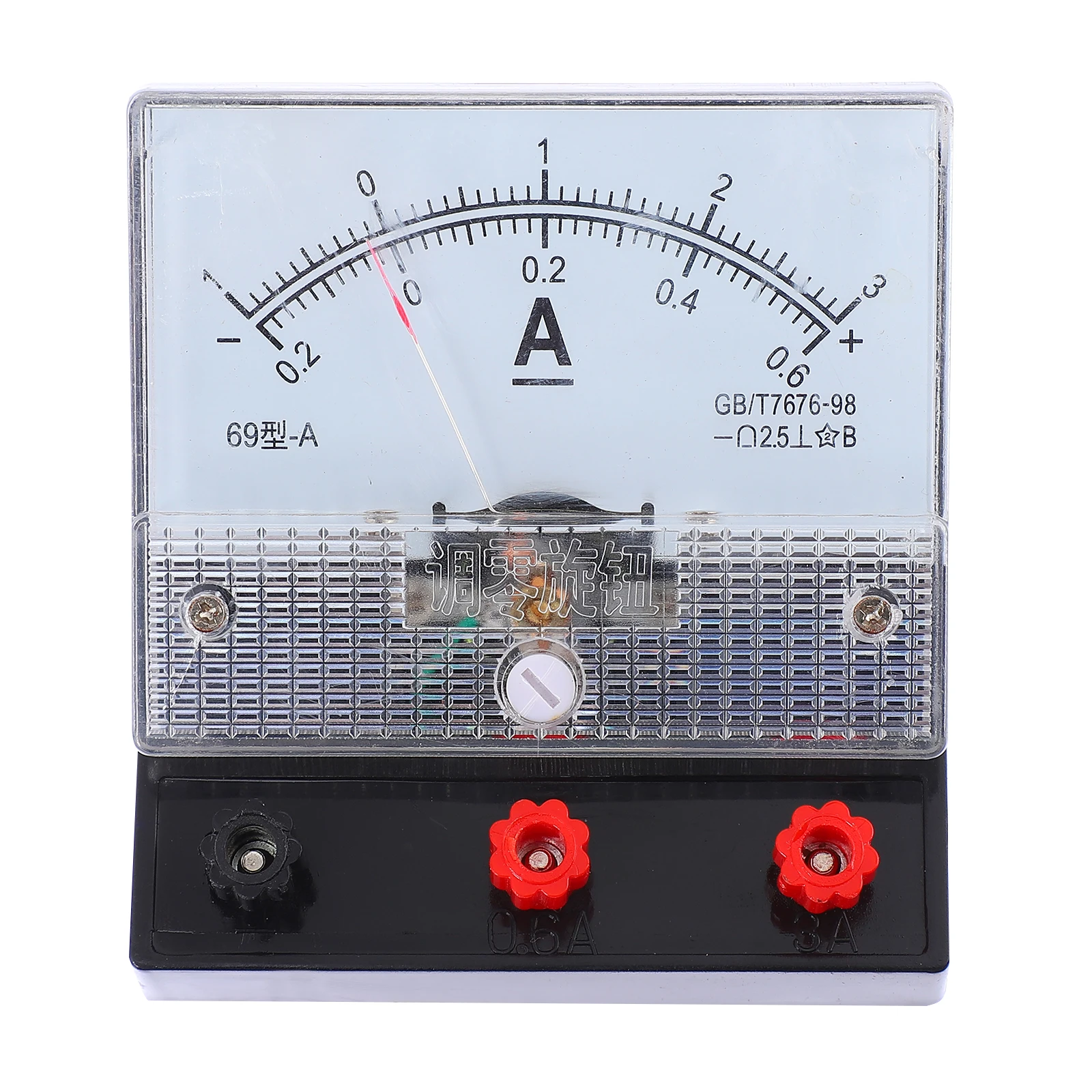 

2.5 Grade 0.6A 3A Double Range DC Ammeter Physics Experiment Equipment Plastic Educational Tool for Home School Lab Use