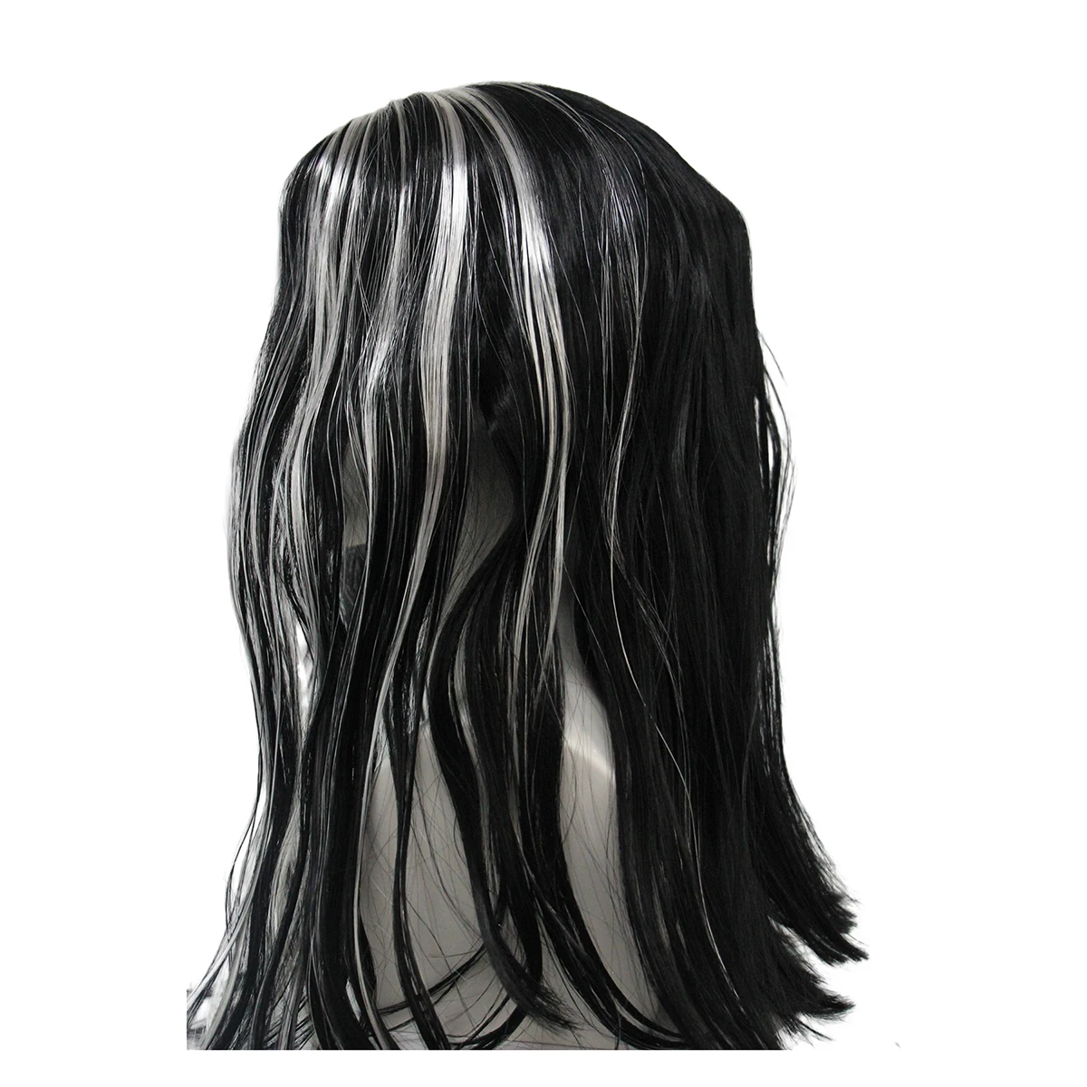 Men's Black Grey Ombre Cosplay Synthetic Wig Heat Resistant for Halloween Costume