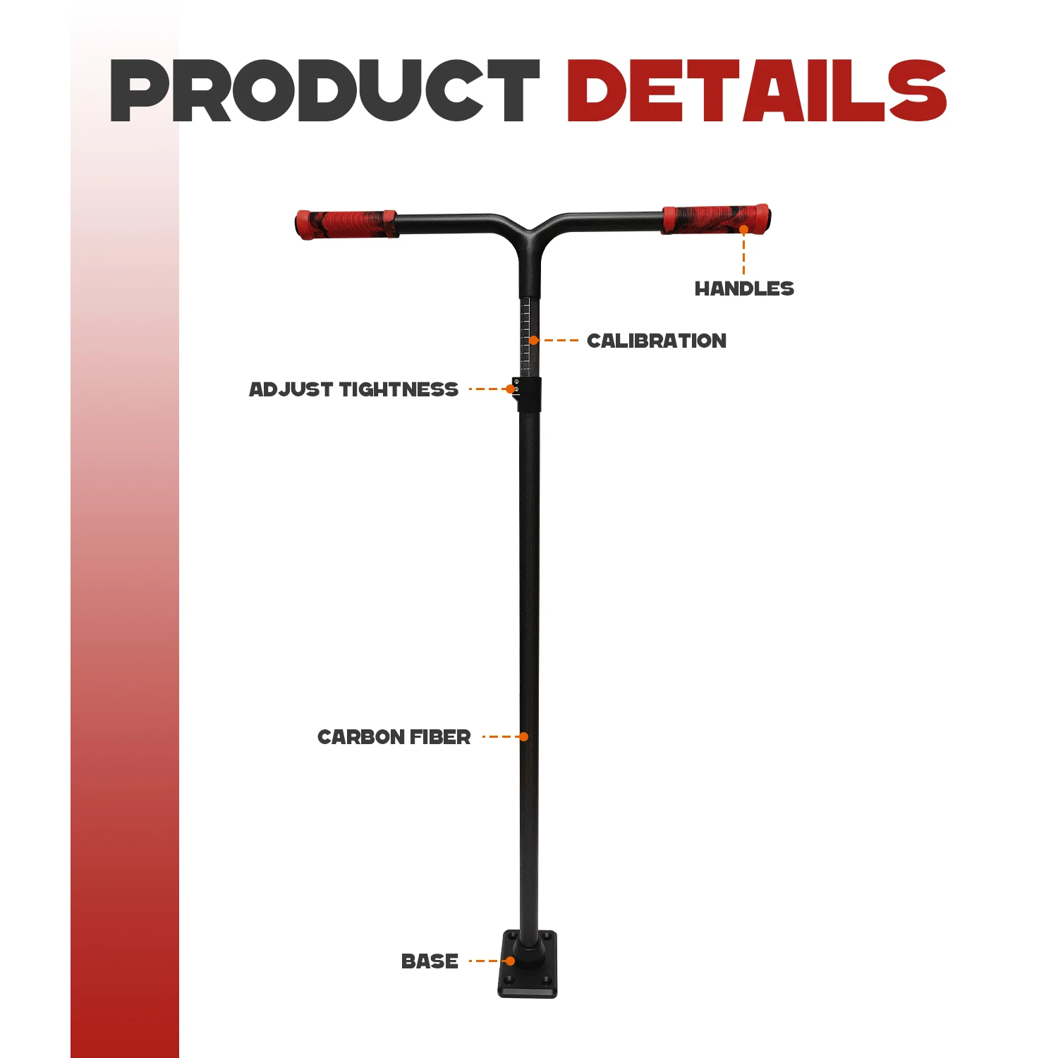 Venta directa de fábrica de mangos para tablas de wing foil de fibra de carbono. Longitud: 99 cm. Accesorios para surfear con tabla de water wing.