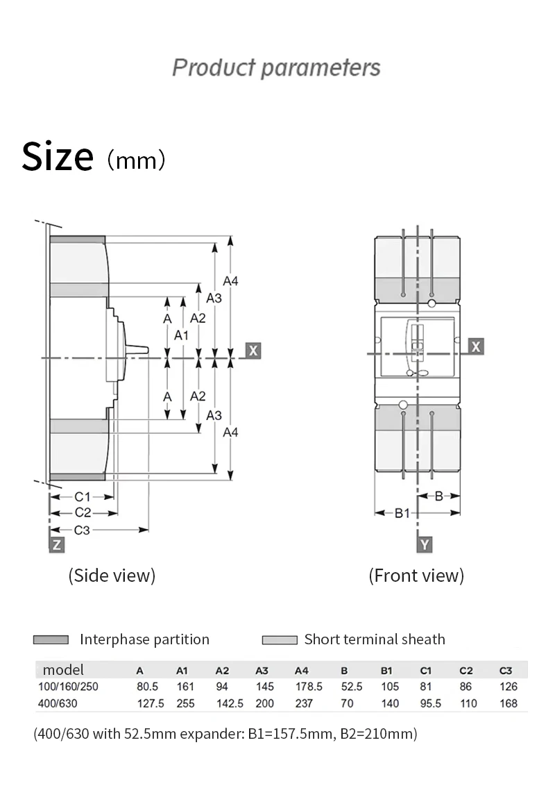 Gegoten Behuizing Stroomonderbreker Nsx100f/160n 3P Tmd 250 4P 400/630a Hoofdluchtschakelaar #6
