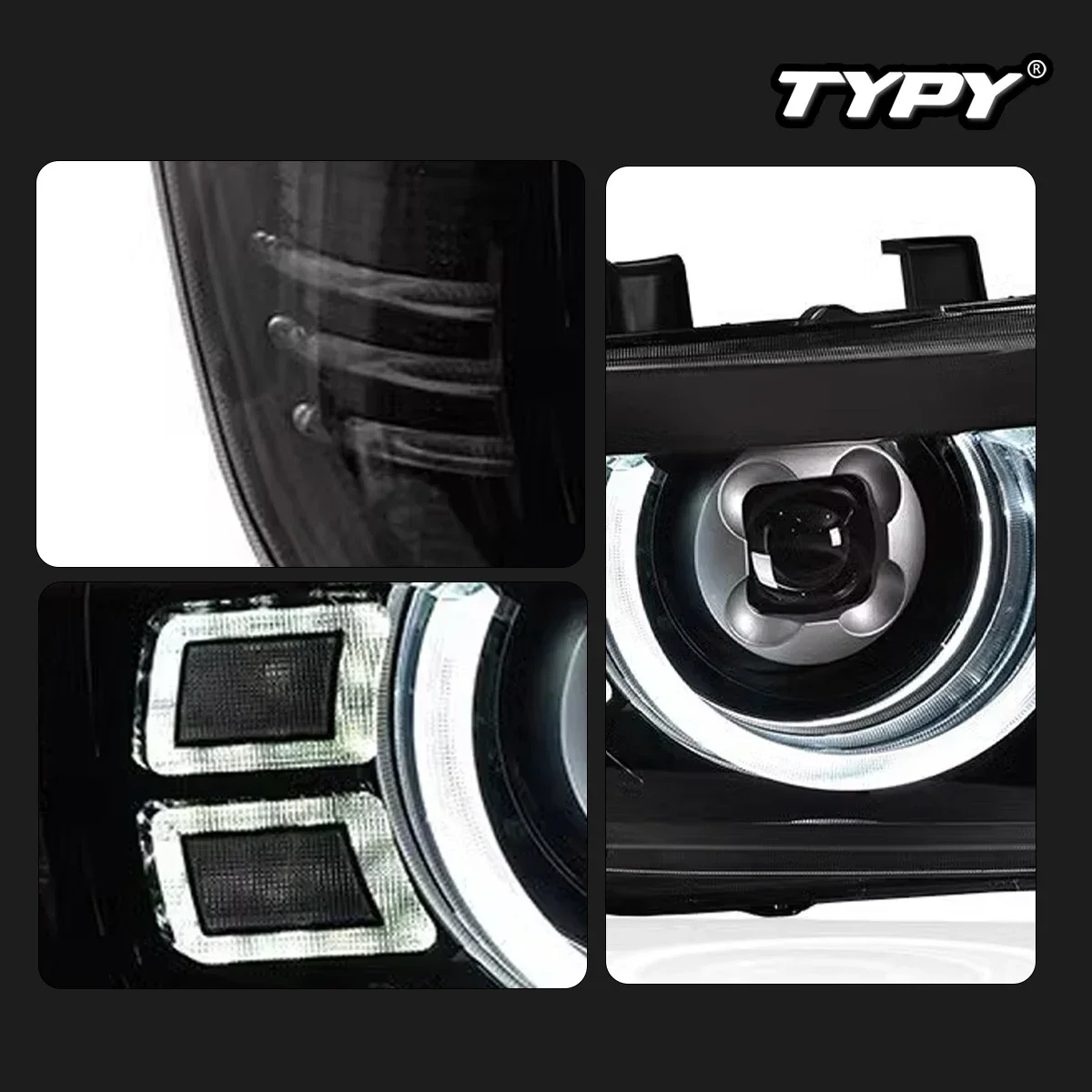 

TYPY новая светодиодная фара, обновленная, модифицированная для Toyota Land Cruiser LC70-LC79 2007-2020, головной фонарь с динамическим сигналом, автоаксессуары