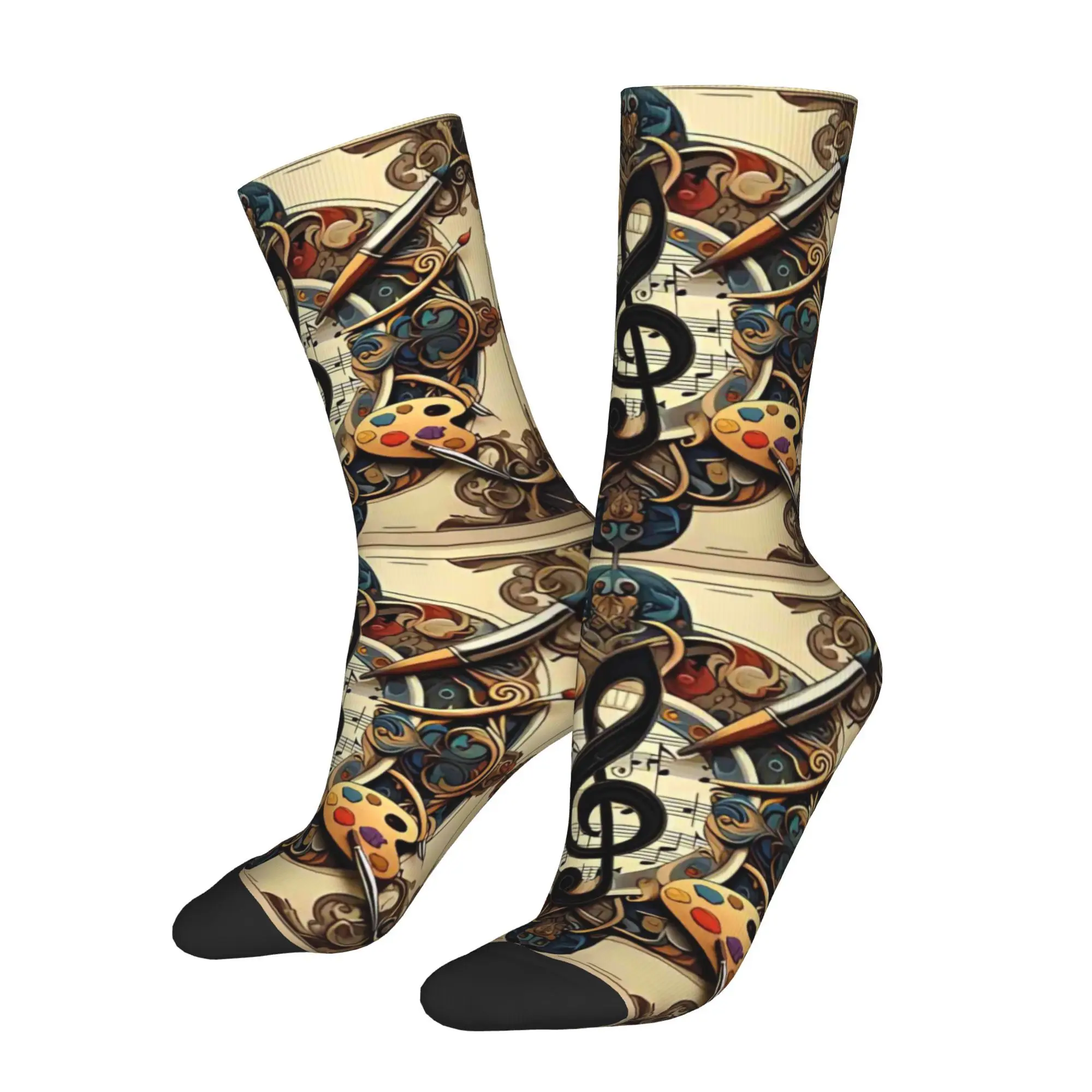 

Musical Notes Magnificent Socks Male Mens Women Summer Stockings Printed