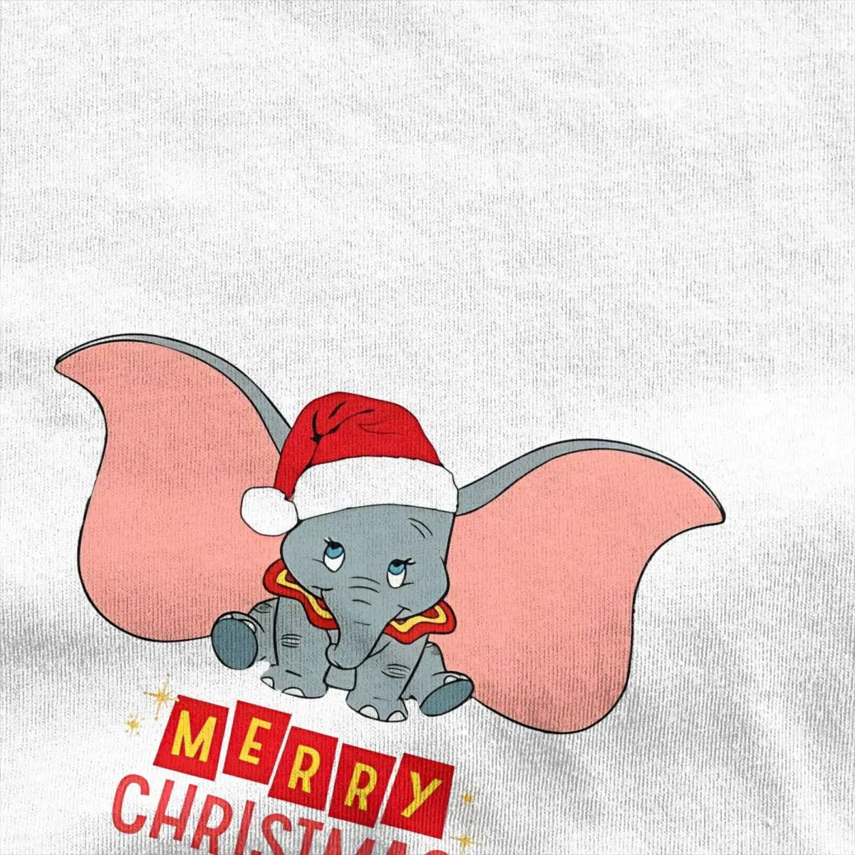 Merry Christmas 2024 Dumbo T-Shirt Men Vintage 100 Cotton T-Shirts Summer O Neck Fashion Tee Shirt Design Big Size Clothing