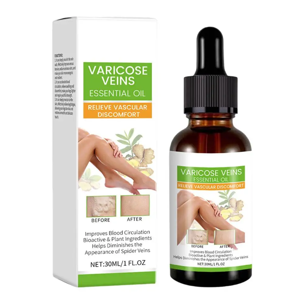 30ml Repair Vein Damage Essential Oil Varicose Veins Health Oil Care Moisturizing Hardening Regulating Massage Essence Leg B9V6