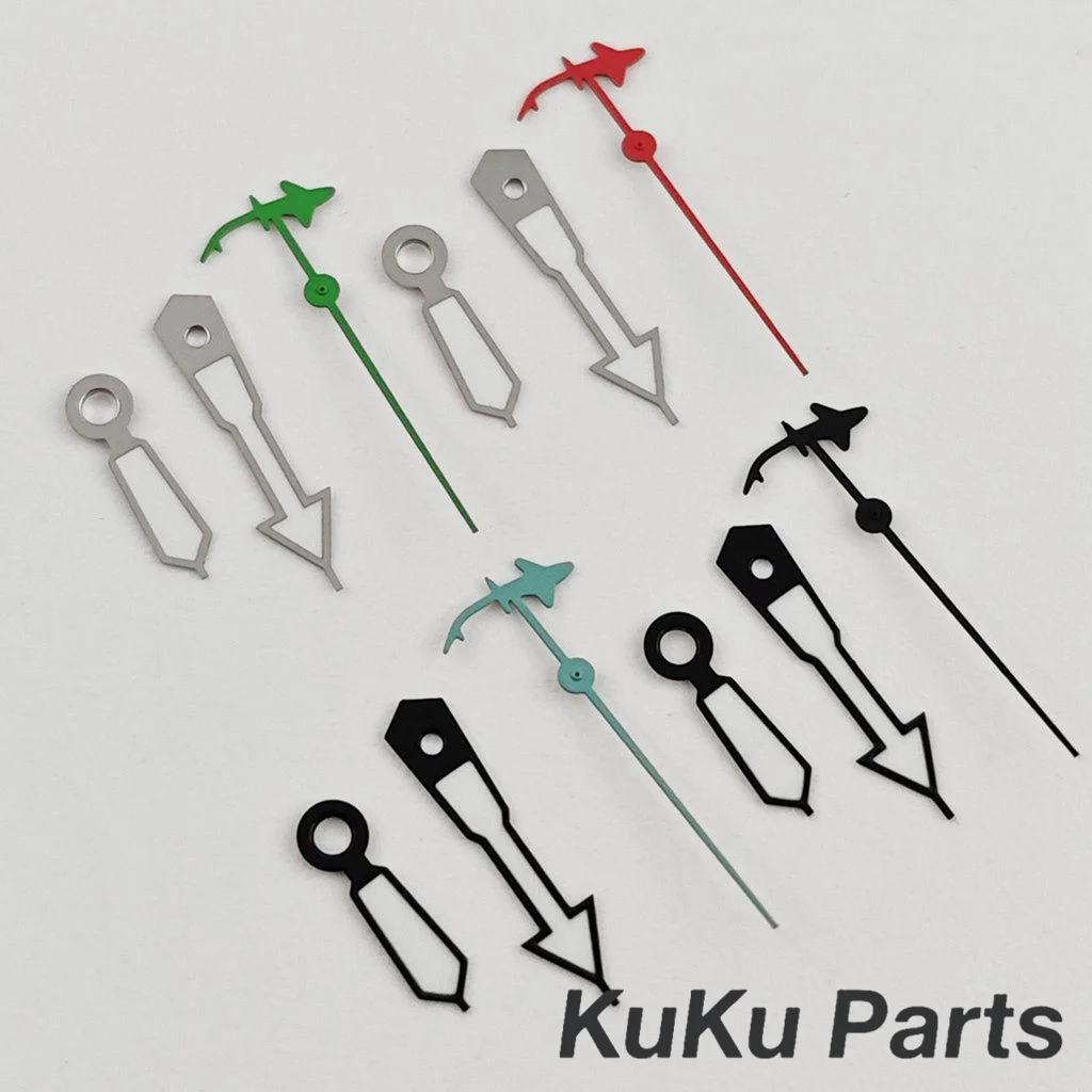 Manecillas de Reloj NH35 Turtle Abalone Captain Hands Shark, Segundero Luminoso Verde, para Movimientos NH34 NH35 NH36 NH38 4R35