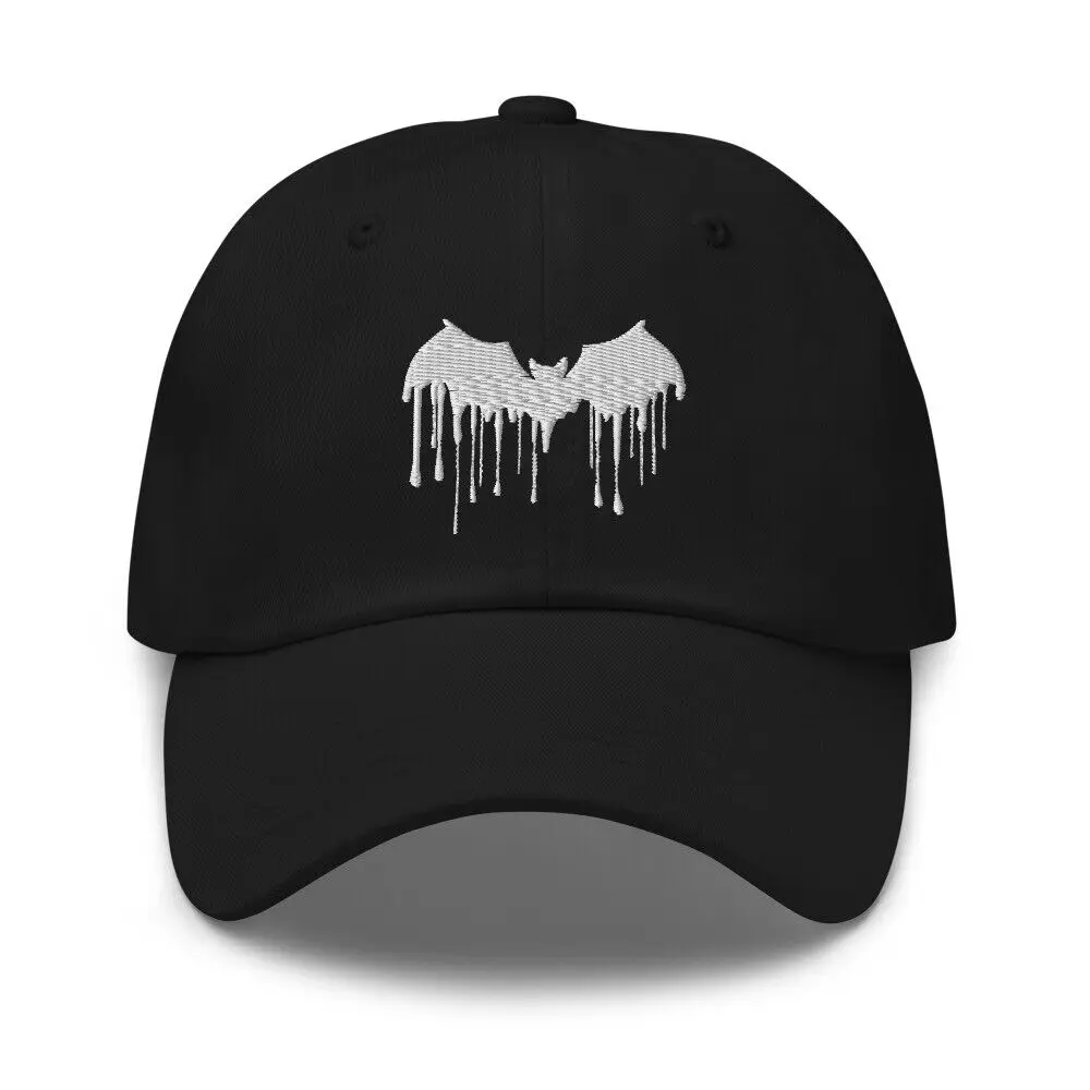 

Vampire Bat Blood Drip Baseball Cap Dad hat White Thread