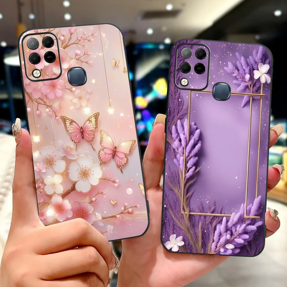 For Infinix Hot 10S Case Hot 10T X689 X689C Luxury Painted Cover Soft TPU Phone Case For Infinix Hot 10S NFC Hot10s Hot10t Shell