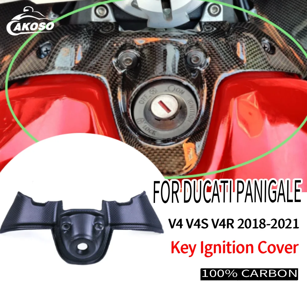 

For Ducati Panigale V4 V4S V4R 2018-2021 Carbon Fiber Key Ignition Cover Modified Accessories Moto