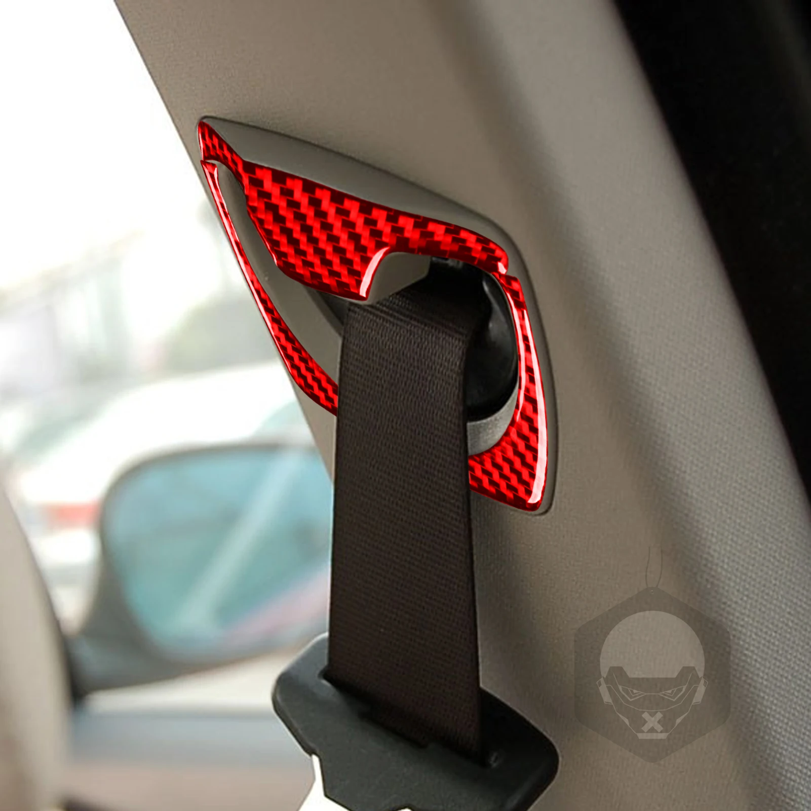 For BMW 3 Series E90 2005-2012Car Behind the seat Cover Trim Red Real Soft Carbon Fiber Interior Accessories Decoration Sticker
