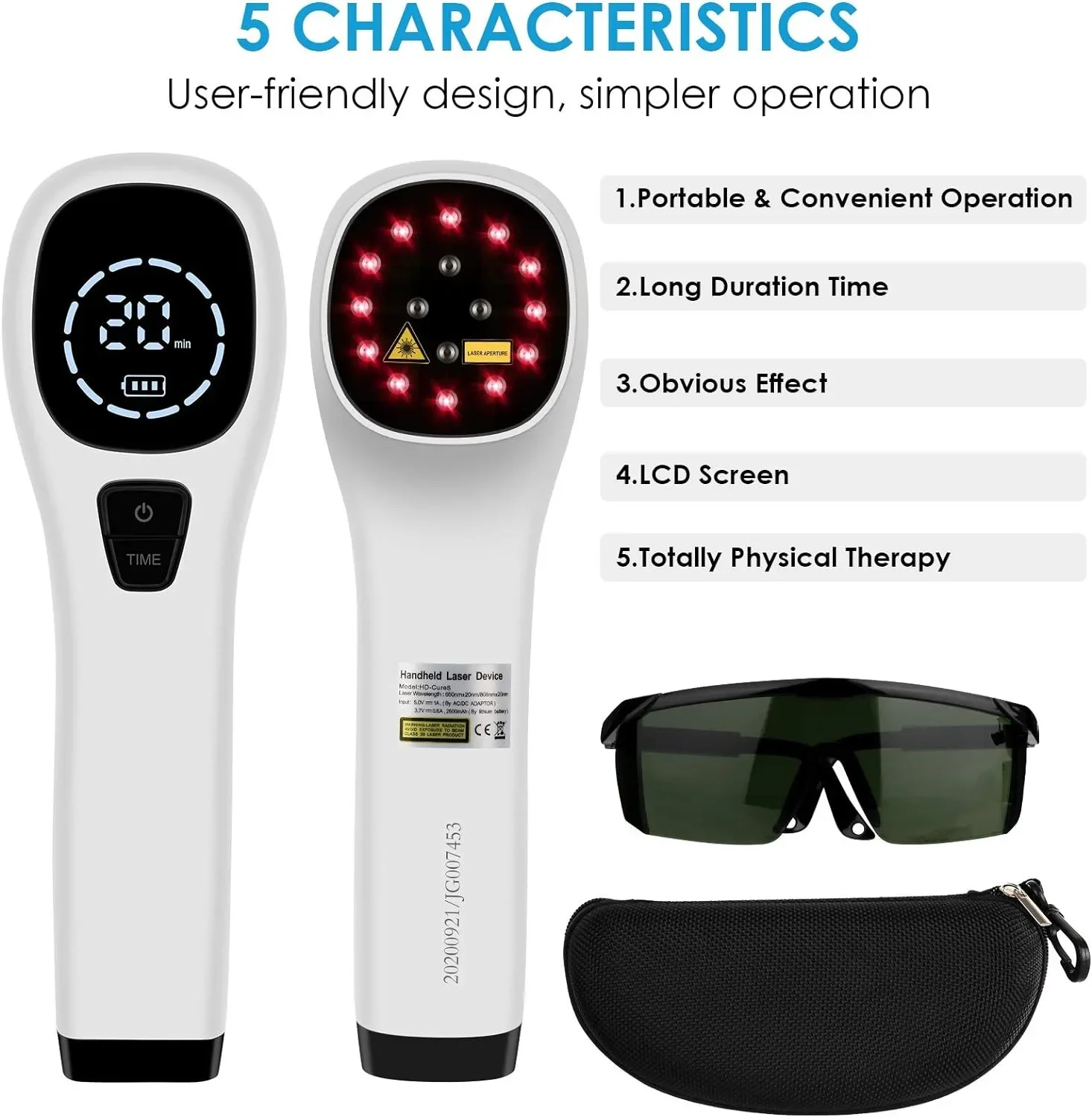 808nm&650nm Laser Therapy Device Cold Reduction Injury Muscle Health Care Handheld Physiotherapy Machine Neck Back Arthritis