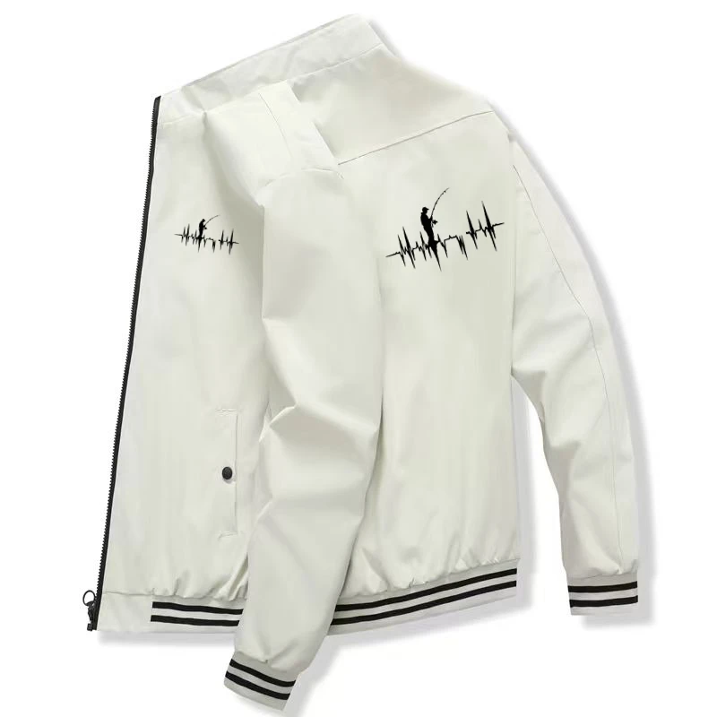 メンズ春秋ジャケット釣り愛好家グラフィックトレンディファッションカジュアルアウター