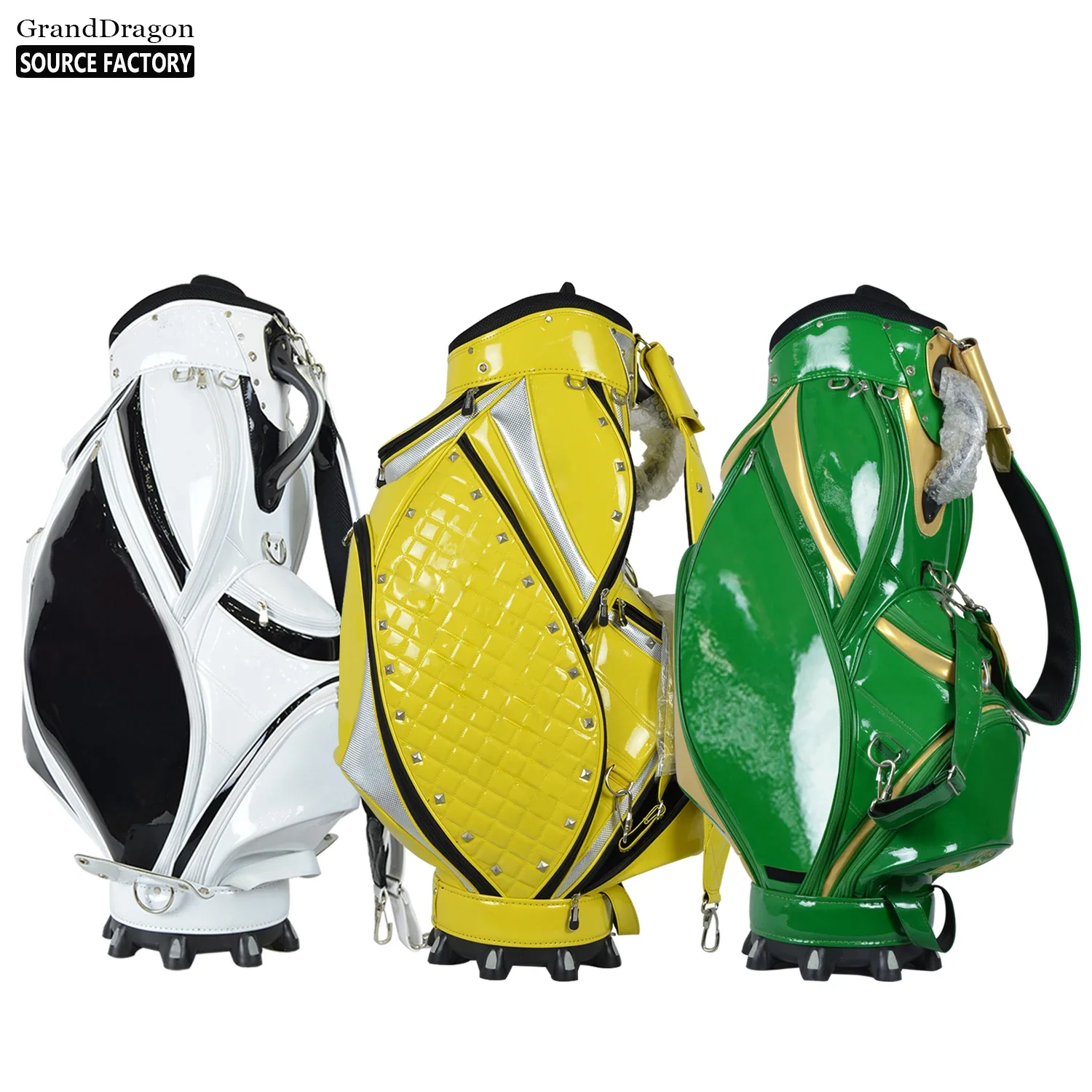 Manufacturer Supplier personalized customized 6 ways  pu leather golf stand  tour bag