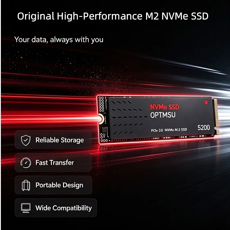 M.2 NVMe SSD 2280 PCIe High Speed Internal Solid State Drive 2TB 4TB Hard Disk for Desktop Laptop Gaming Office Data Backup
