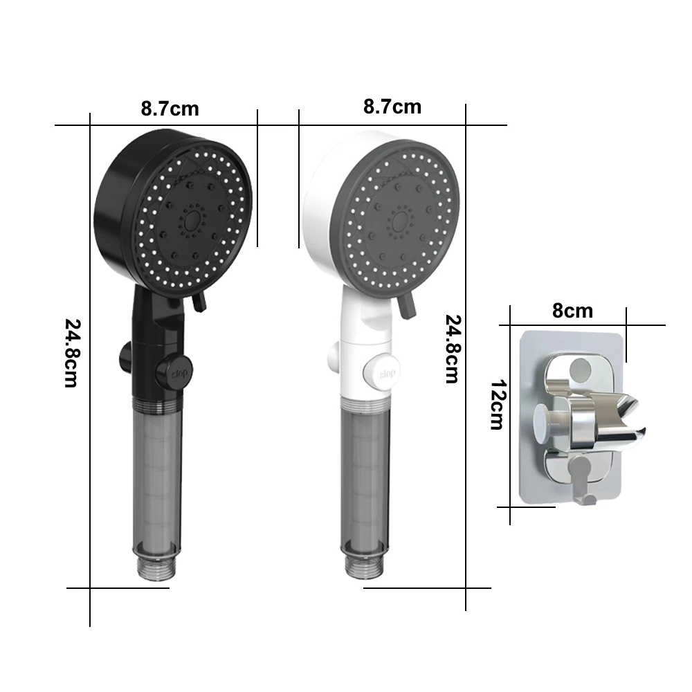 VILOYI 10 Spray Modes Filtered Shower Head High-Pressure Handheld Showerhead Water Saving Fall Resistance Bathroom Shower Nozzle