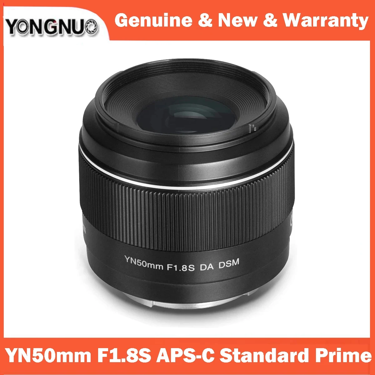 

YONGNUO YN50mm F1.8S Lens 50mm F1.8 Larege Aperture APS-C Standard Prime E-Mount Auto Manual Focus AF MF USB for Sony Cameras