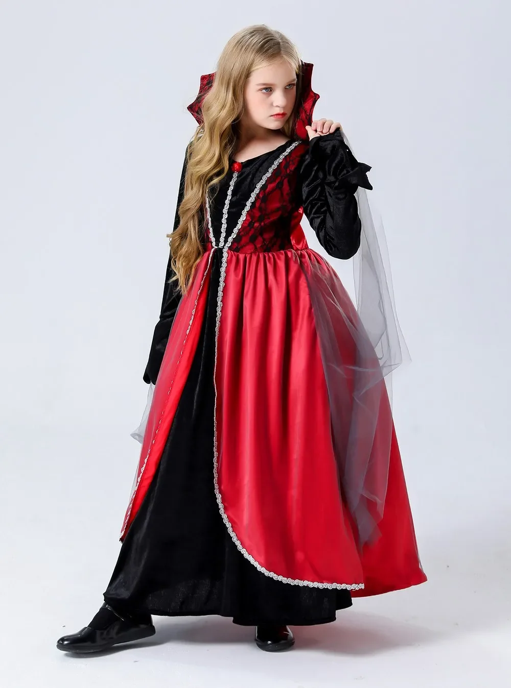 Retro Vampire Costumes para Crianças, Halloween Cosplay, Masquerade Costumes