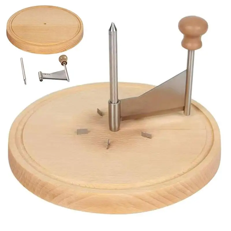 

Cheese Rotary Shaving Machine Wooden Disc Cheese Slicer Quickly Sharp Stainless Steel Manual Rotary Cheese Scraper For Baking