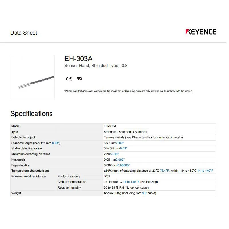 Совершенно новый оригинальный ультра-маленький датчик приближения EH-303A KEYENCE