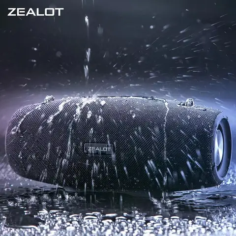 Zealot S67 무선 스피커(어깨끈 포함), 실외용, 방수, 시끄러운 스테레오 및 부밍 베이스를 갖춘 휴대용 스피커, 40H 재생 시간