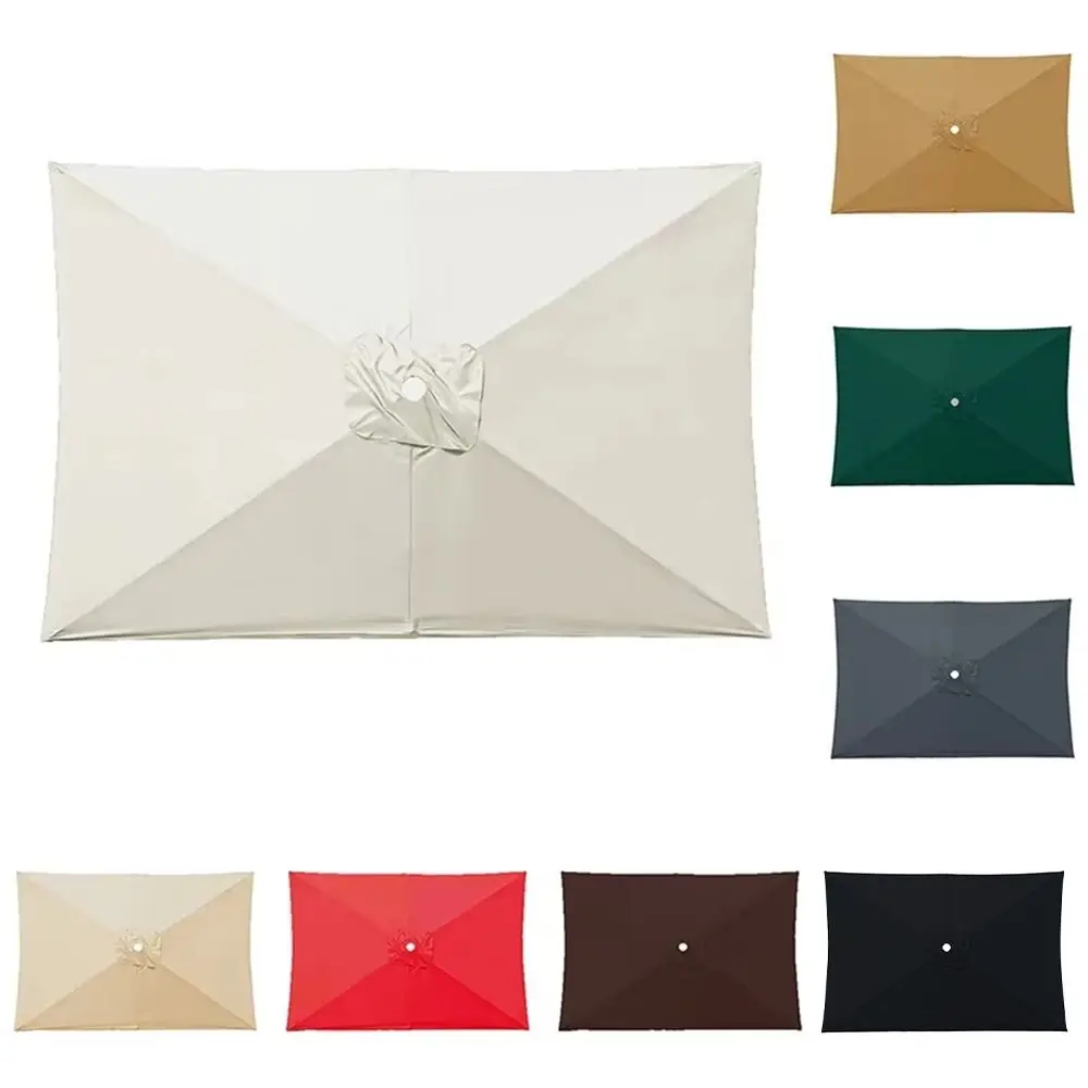 Easy to Install Rectangular Patio Umbrella Waterproof Heavy Duty Cantilever Parasol Beige Anti-UV Umbrella Cover Outdoor