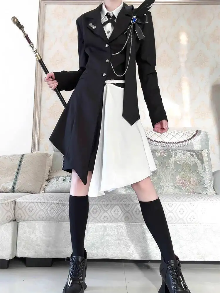 

New Black Tea Concerto Lolita Prince Series Waistcoat Shirt Shorts Gay Outfit Fiesta Carnival Halloween Cos Cosplay