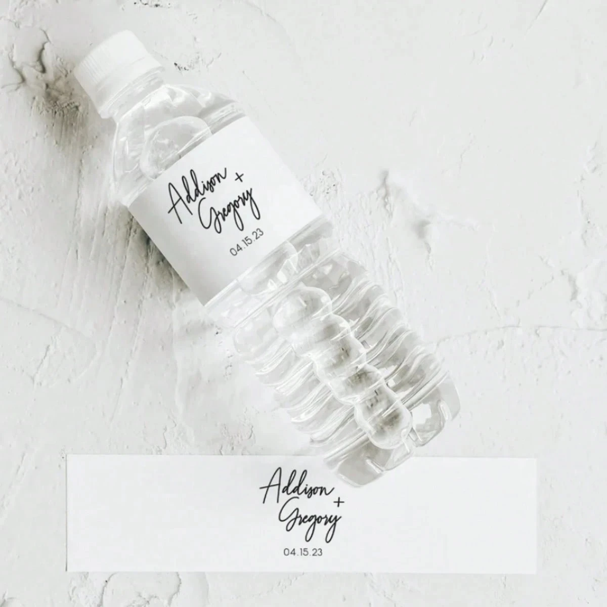 30 Pcs Custom Water Bottle Labels Stickers Self Adhesive Candy Wrap Bridal Shower Decor Personalized Text Vintage Anniversaries