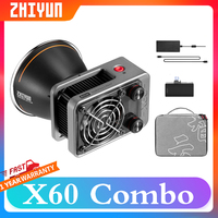 ZHIYUN MOLUS X60 Combo 60W 2700K-6500K CCT LED Video Light for Photography Fill Lamp with 2 Power Mode CRI 95+ TLCI 97+