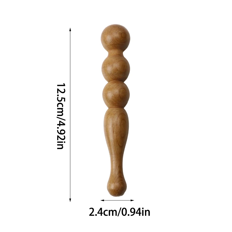 1Pcs Sandalwood Acupoint Stick Dial Stick Massage Stick Meridian Pen Foot Gourd Wave Shape Sole Acupoint Massage Tool﻿