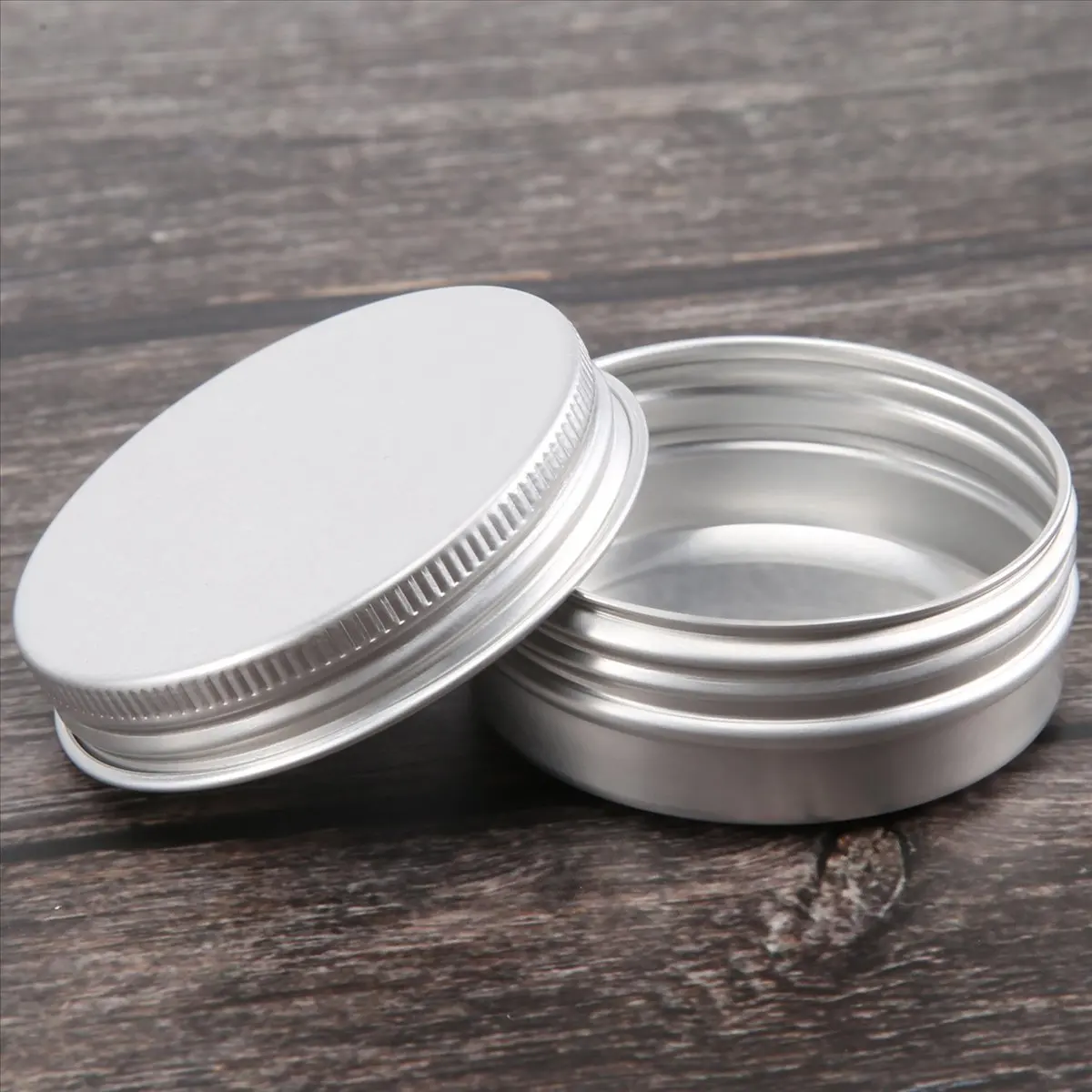 

Набор из 40 круглых алюминиевых банок с завинчивающейся крышкой AB09 - Круглые алюминиевые контейнеры с завинчивающимися крышками