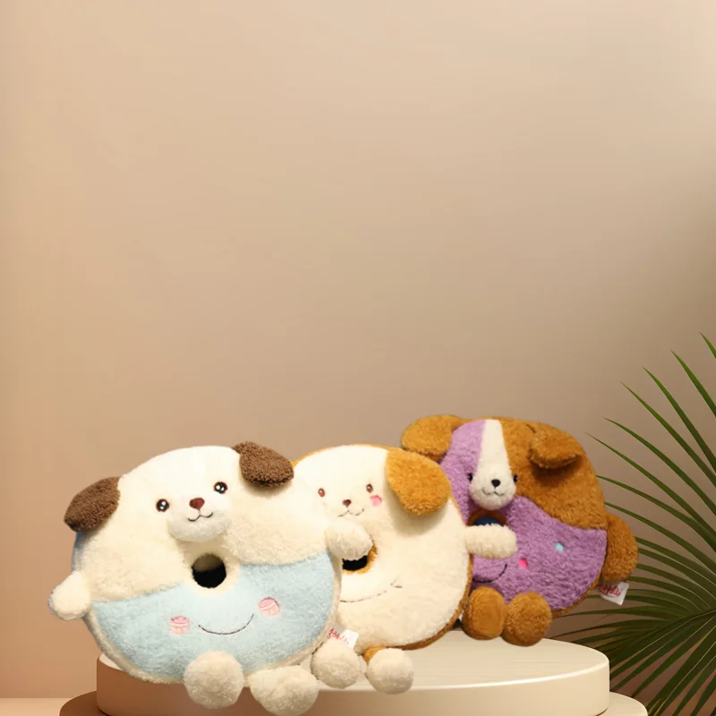 Kawaii Hond Knuffels Dier Donut Kussen Pop Zetel Sofa Kussen Home Decor Verjaardagscadeau Voor Kinderen Vrienden