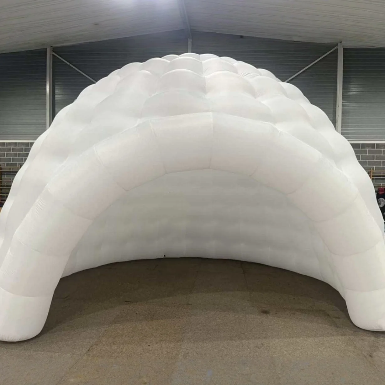 خيمة قبة مناسبة قابلة للنفخ في الأماكن المغلقة، هيكل قبة بيضاء قابلة للنفخ، خيمة كروية قابلة للنفخ مقاومة للرياح #2