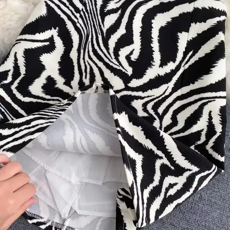 الهالوين 2025 كورانو زيبرا impressão ميدي سايا الأنثوية أوتونو نوفا لينيا سينتورا ألتا سايا سولتاس خمر صغير سايا