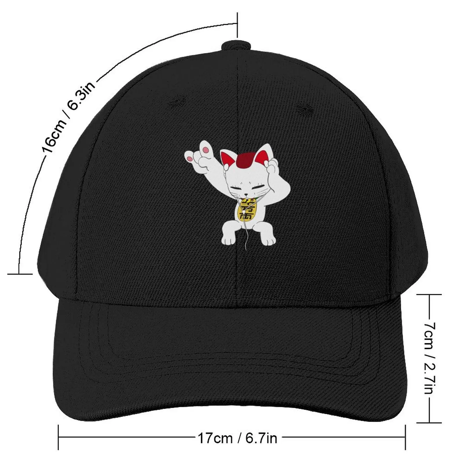 Turbo Granny Dandadan Maneki Neko Listening to Music Full Body Ver. Baseball Cap black Cosplay Baseball Men Women's