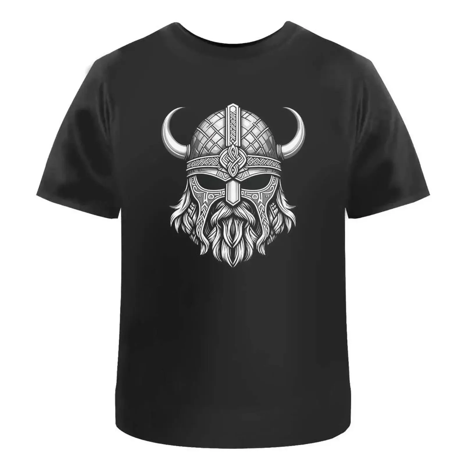 'Viking Knotwork Helmet' T Shirt 100 Cotton S XXL TA061576 vintage Washed Stretched Soft Slightly Stylish Versatile fashion