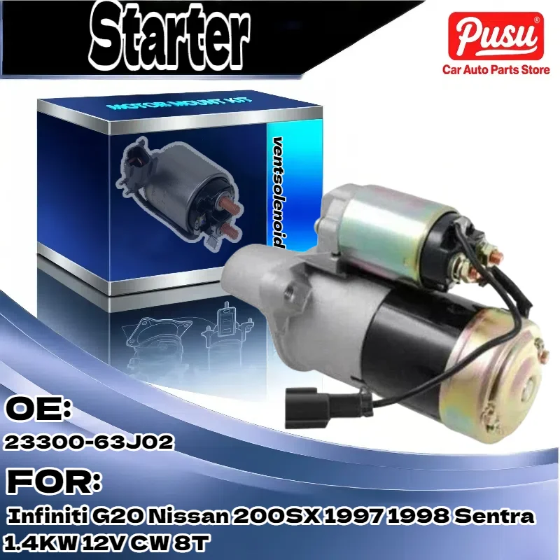 

For Infiniti G20 & For Nissan 200SX 1997/1998/Sentra | 1x Starter Motor 1.4KW 12V CW 8T Part 23300-63J02