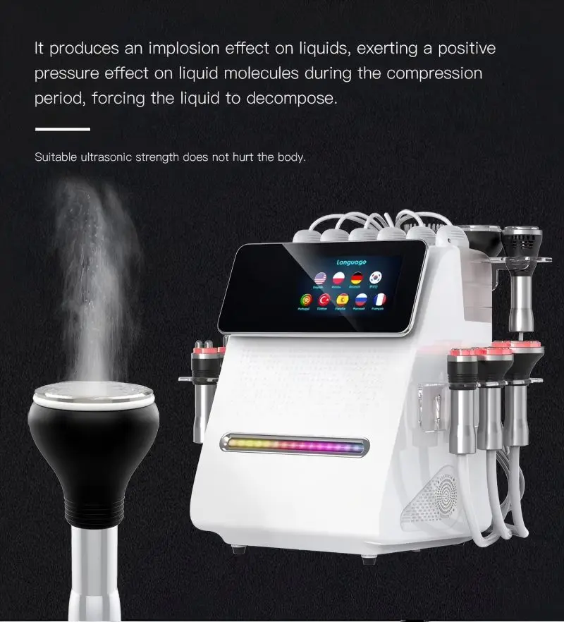 Portable 80k Ultrasonic Cavitation Rf Vacuum Fat Reduction Machine lipolaserings Slimming Loss Weight Machine