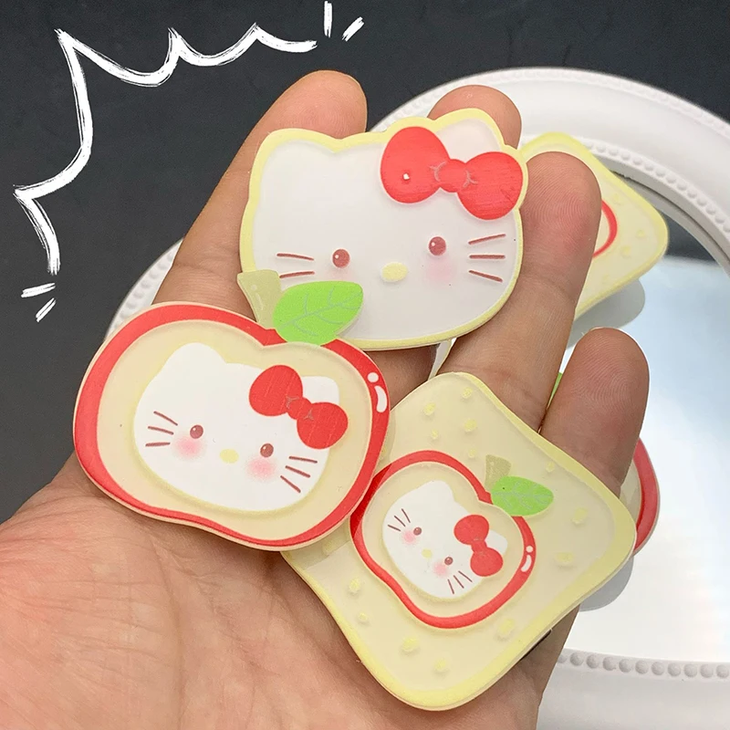 Sanrio Hello Kitty Hair Clip Kawaii Cartoon Barrettes Hairpins Sweet Cute Apple Toast Cat Duckbill Clips Girls Hair Accessories