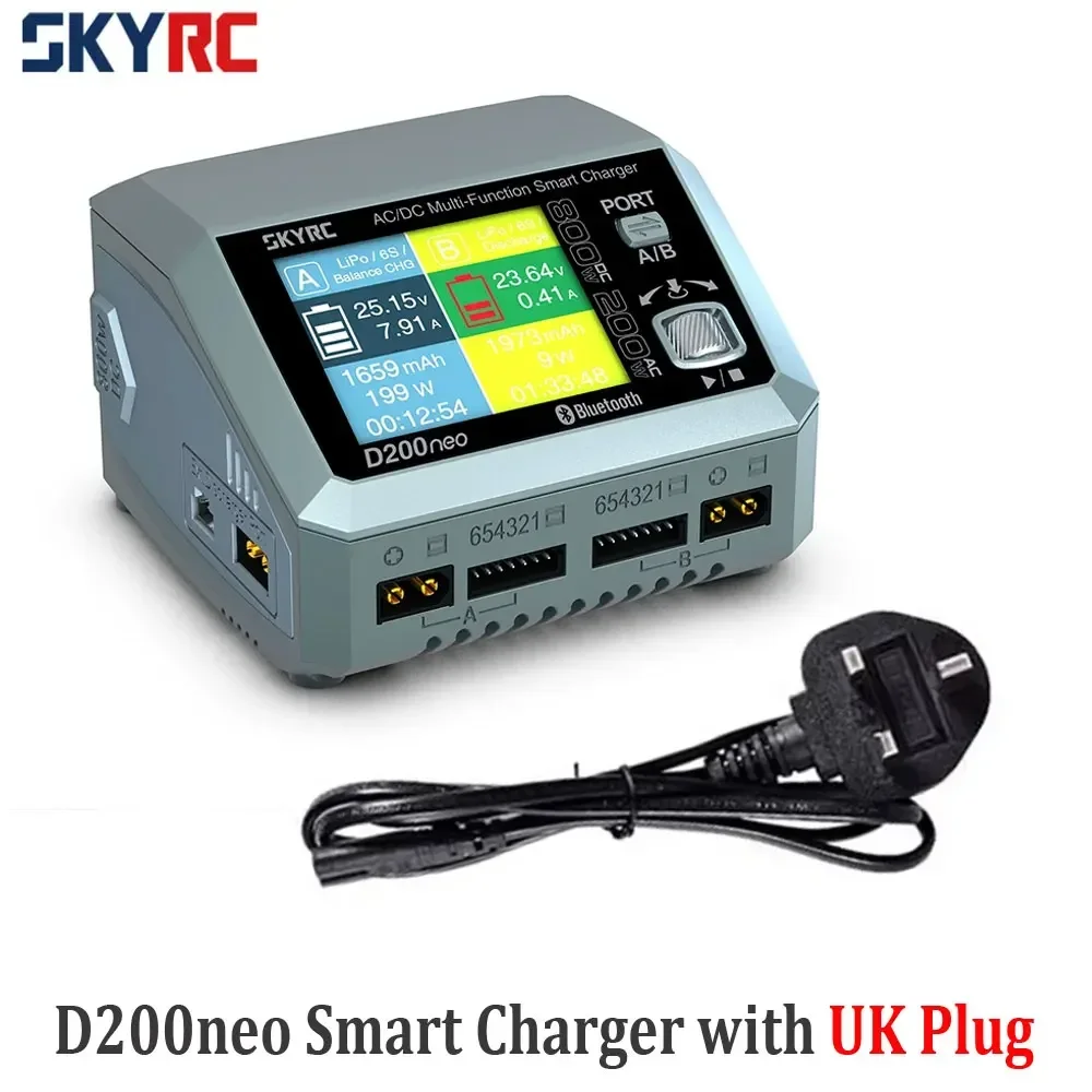 SKYRC D200neo Oplader AC 200W DC 800W 1-6S Lipo Batterij Balans Lader Ontlader multifunctionele Slimme Oplader