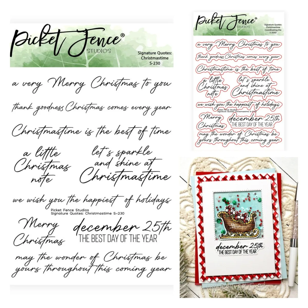 SEPTEMBER Signature Quotes: Christmastime Stamp and Die 2024 Bundle for DIY Scrapbooking Photo Album Embossing Decorative Cards