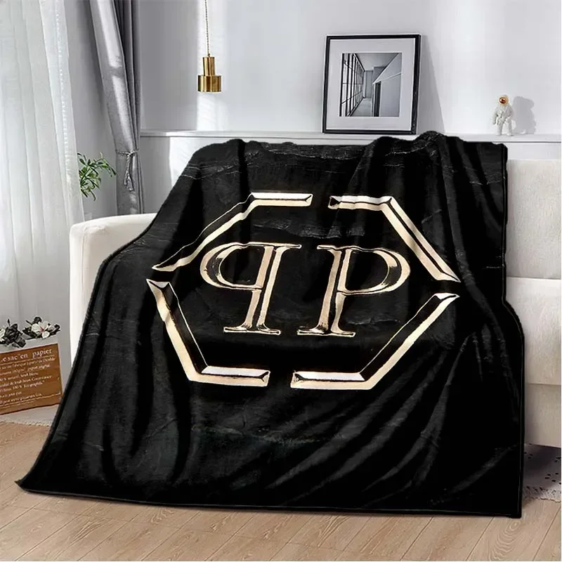 Fashion P-Philipp Plein Bedroom Decoration Flannel Blanket Living Room Sofa Cover Blanket Soft and Warm Customization