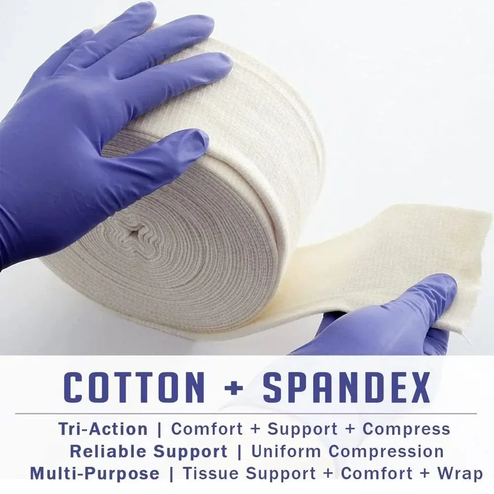 NEW Cotton Elastic Tubular Bandage Spandex Soft Elastic Wrap Skin-friendly Breathable Compression Bandage Roll Health Care